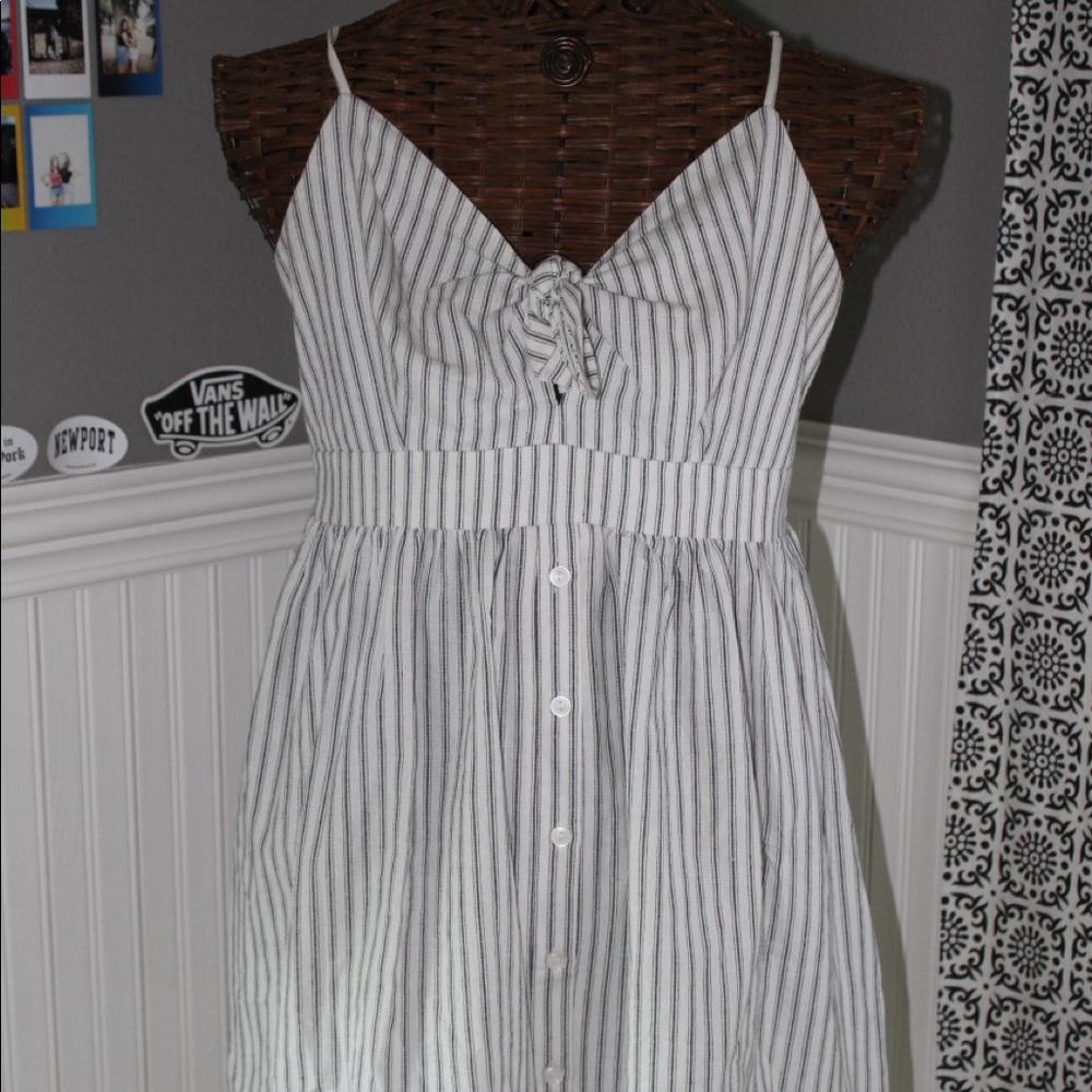 White & Grey Summer Dress